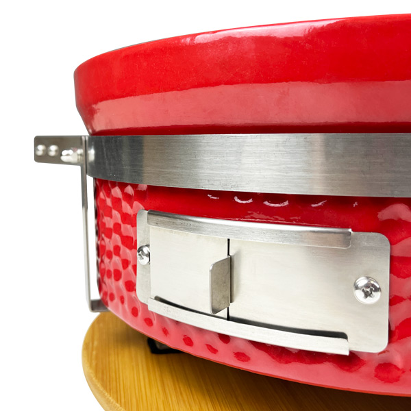 Charcoal-BBQ-Grill-round Hibachi-Grill-with-Grid-Lifter Japanese grill ceramic cook manufactory supplier (4)