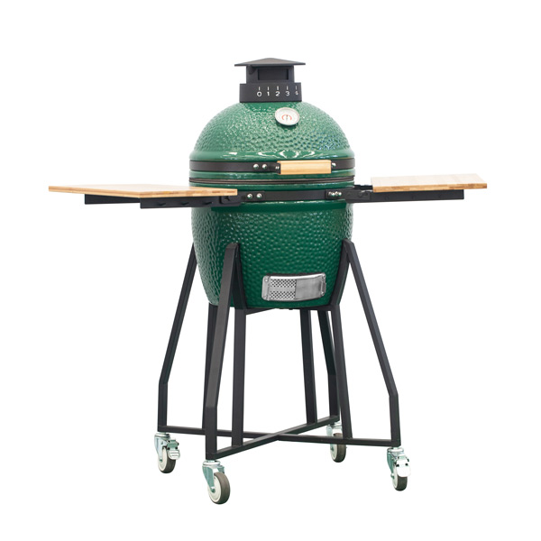 16-inch-kamado-egg-grill-with-trolley-and-side-tables