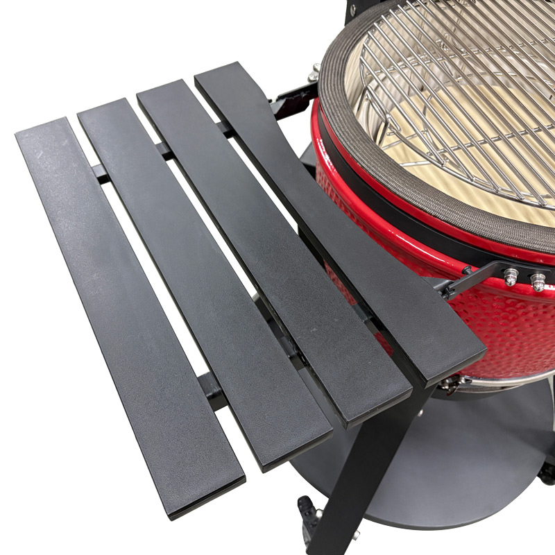18-tommer-stor-keramisk-Kamado-grill-sort-med-stativ-fra-RG-Kamado-BBQ-bedste-fabrik-i-Kina