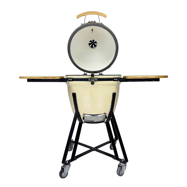 21-inch-ceramic-cooker-with-black-stand-and-side-shelves-cutting-board