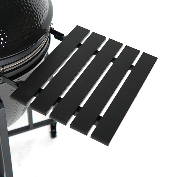 22inch-black-color-kamado-joe-ceramic-bbq-grills-HDPE-plastic-side-tables