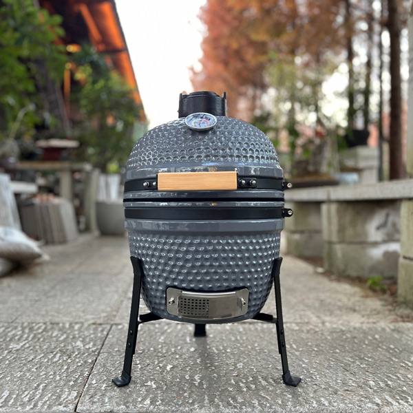 kamado oven stove grill 33cm gray
