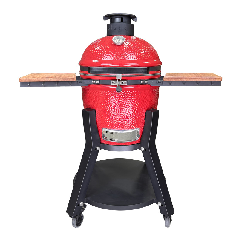 Japanese red-kamado-joe-classic-egg-grill-with-black-stand chinese