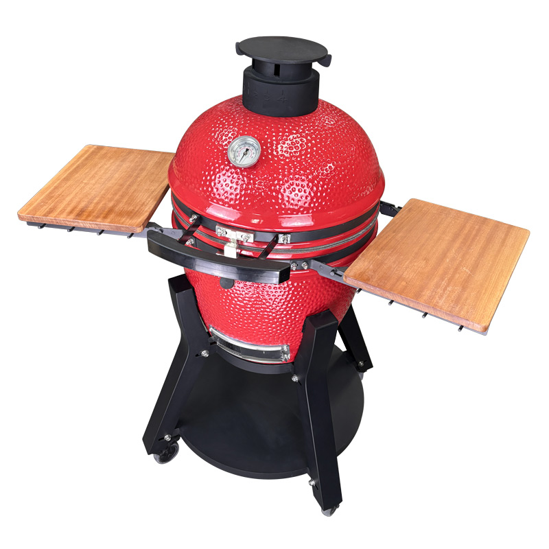 red-kamado-joe-classic-egg-grill-with-black-stand-factories from china
