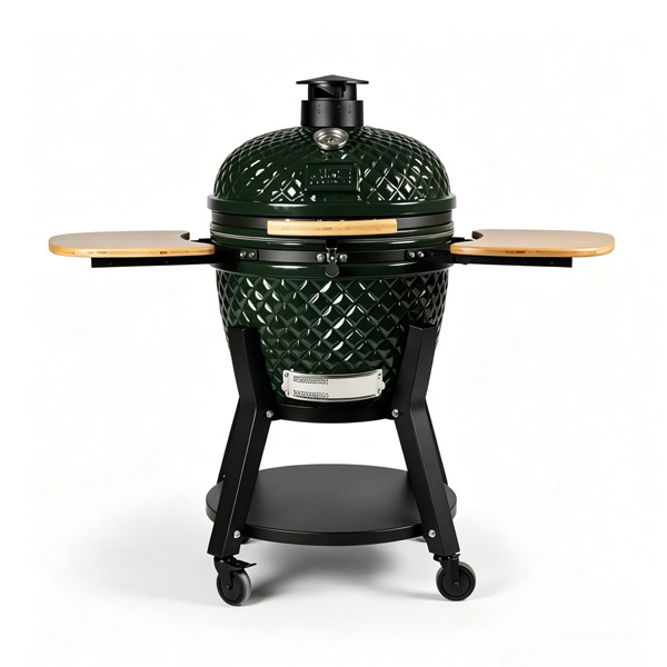 fire-stone-black-kamado-bbq-with-heavy-cart